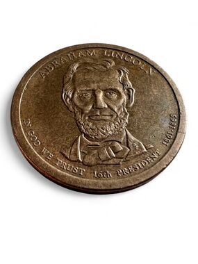 2010 Presidential Dollar Abraham Lincoln Partial /Weak Edge Lettering Mint Error